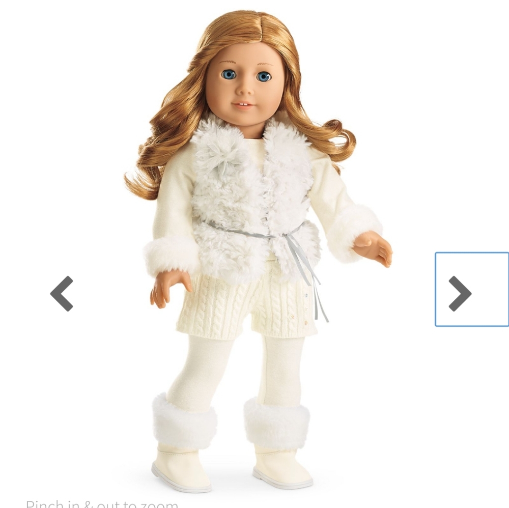 American Girl White Winter Outfit EUC
